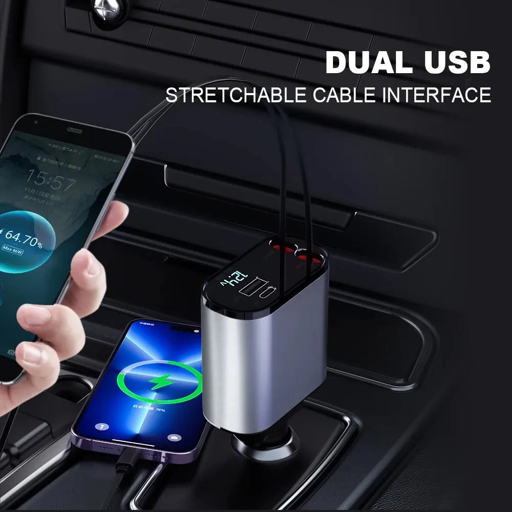 4 In 1 Fast Charging Usb-C Car Adapter
