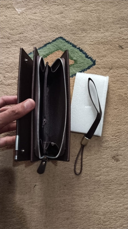 Balebaily Long Wallet Slim Multi Pocket PU Leather Design