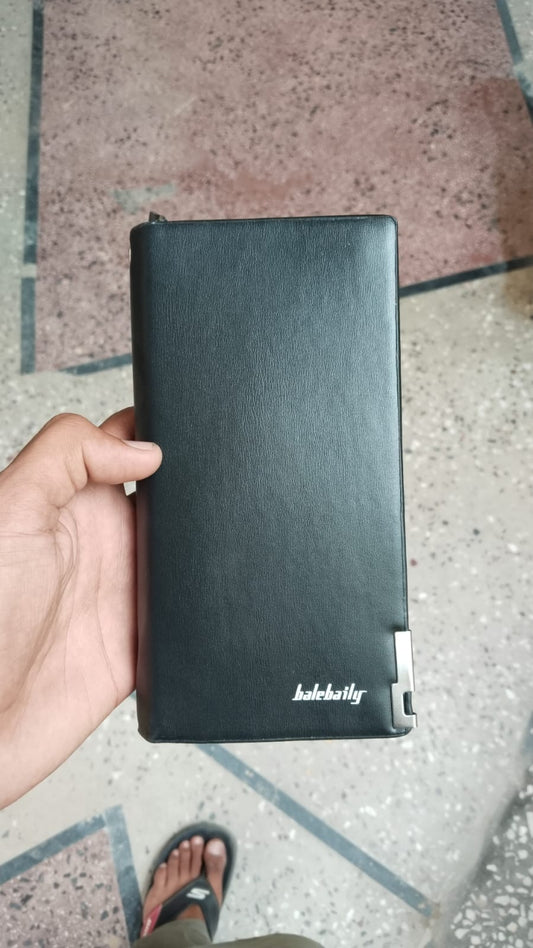 Balebaily Long Wallet Slim Multi Pocket PU Leather Design
