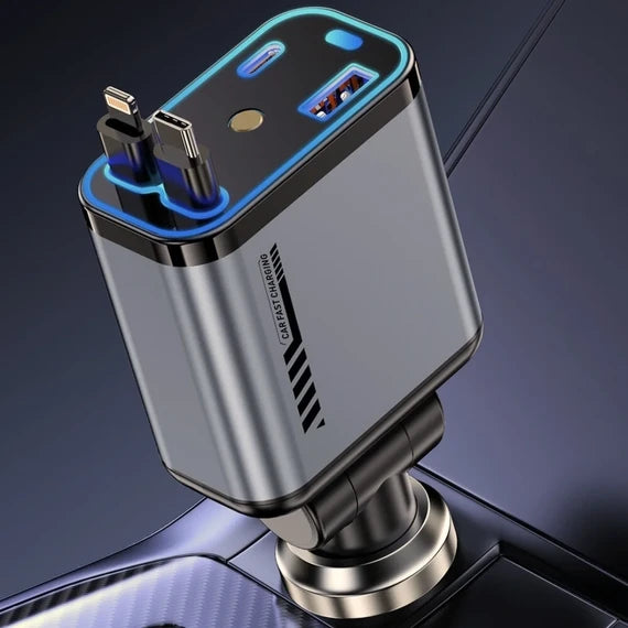 4 In 1 Fast Charging Usb-C Car Adapter