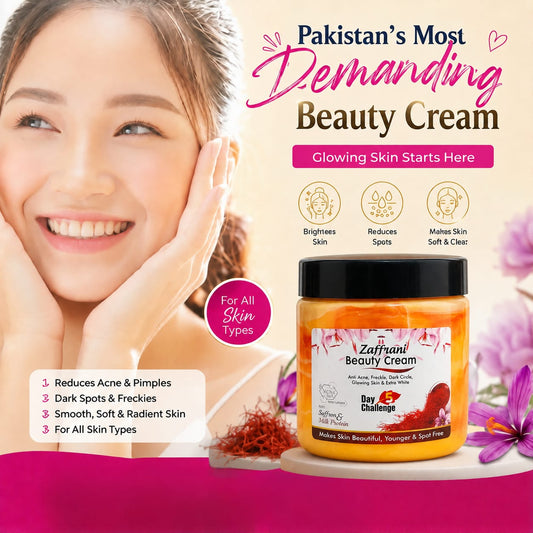 Zafrani Beauty Cream With Saffron & Milk Protein for Skin Care - 500g